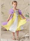 White And Yellow Colour Ree CHILDREN stylish Party Wear Georgette Soft embroidery mirror work Frock Girls Wear Collcetion Ree 02